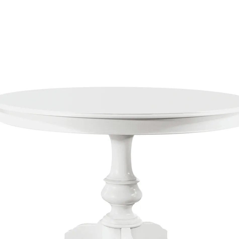 Table de salon ronde extensible en bois fabriquée en Italie - Vittoria Viadurini