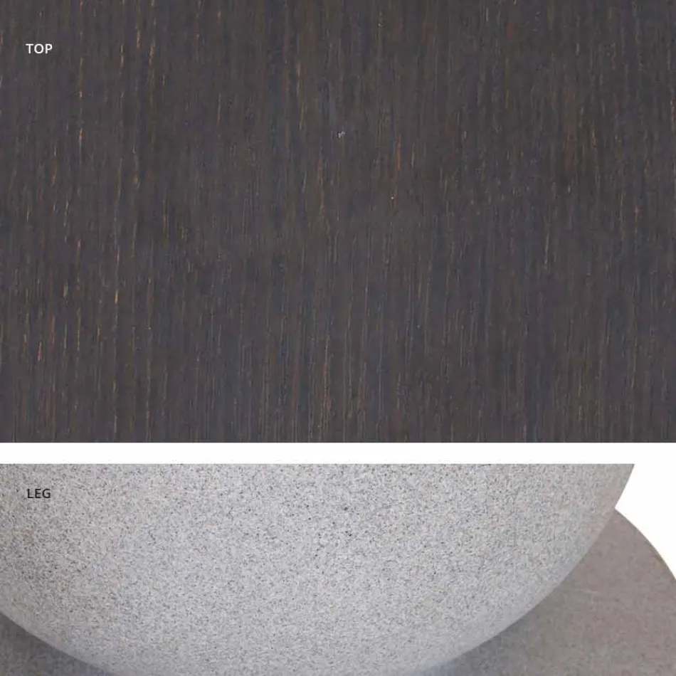 Table ronde de design classique, plateau Ø140 et HPL - XIXe siècle par Slide Viadurini