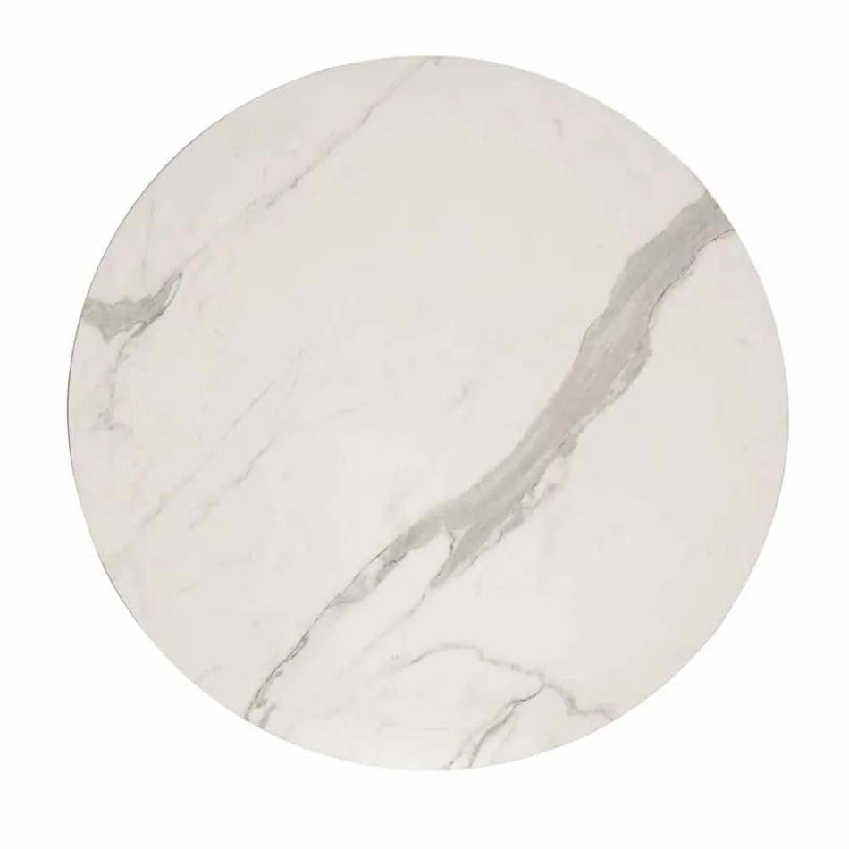 Table ronde de design classique, plateau Ø140 et HPL - XIXe siècle par Slide Viadurini