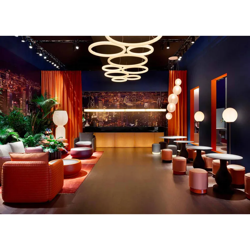 Table ronde de design classique, plateau Ø140 et HPL - XIXe siècle par Slide Viadurini