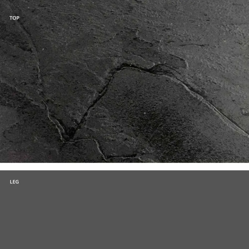 Table ronde de design classique, plateau Ø140 et HPL - XIXe siècle par Slide Viadurini