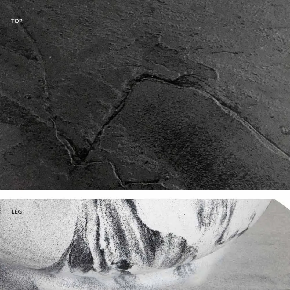 Table ronde de design classique, plateau Ø140 et HPL - XIXe siècle par Slide Viadurini