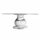 Table ronde de design classique, plateau Ø140 et HPL - XIXe siècle par Slide Viadurini