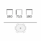 Table design ronde en verre et frêne huilé Made in Italy - Madame Viadurini
