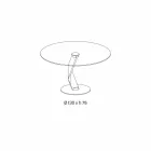 Table ronde de design moderne en verre extra-clair fabriquée en Italie - Akka Viadurini