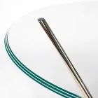 Table ronde moderne avec plateau en verre et une base en marbre Adele Viadurini