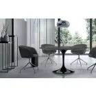 Table ronde moderne en marbre de Carrare et Marquinia fabriquée en Italie – Dollars Viadurini