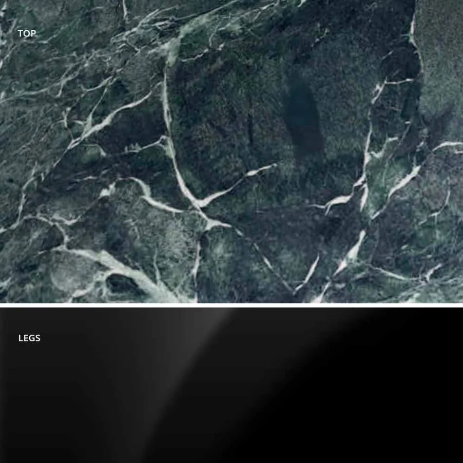 Table ronde moderne en marbre de Carrare et Marquinia fabriquée en Italie – Dollars Viadurini