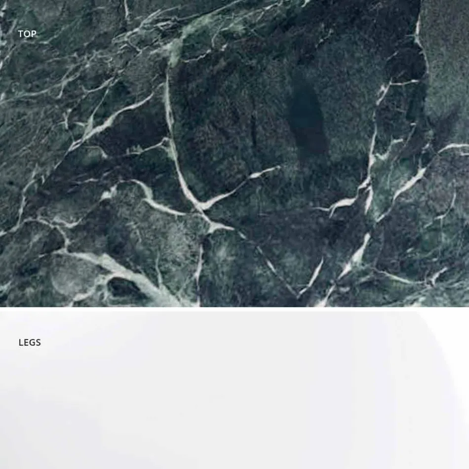 Table ronde moderne en marbre de Carrare et Marquinia fabriquée en Italie – Dollars Viadurini