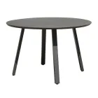 Table de jardin ronde Averis 120 cm en aluminium anthracite Viadurini