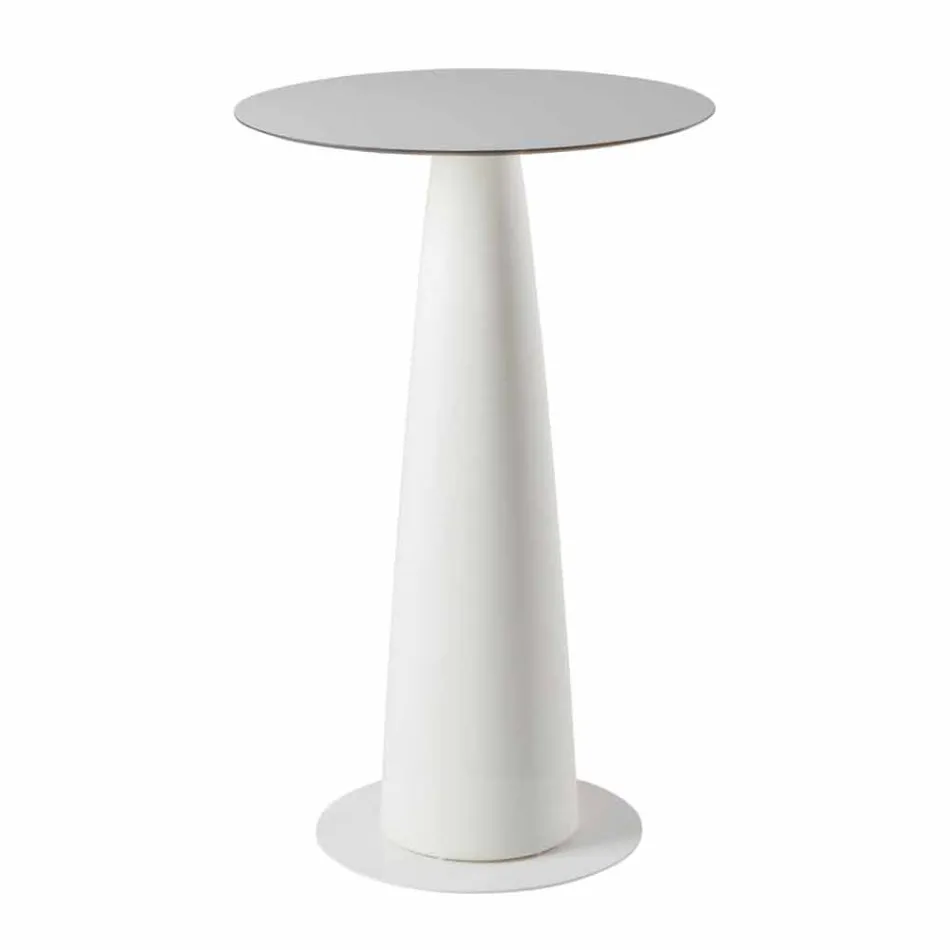 Dessus de table ronde en polyéthylène Slide Hoplà (H110) hpl fabriqué en Italie Viadurini