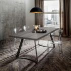 Table de salle à manger avec plateau en chêne écorcé fabriquée en Italie - Pinocchio Viadurini
