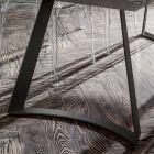 Table de salle à manger avec plateau en chêne écorcé fabriquée en Italie - Pinocchio Viadurini