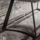 Table de salle à manger avec plateau en chêne écorcé fabriquée en Italie - Pinocchio Viadurini