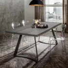 Table de salle à manger avec plateau en chêne écorcé fabriquée en Italie - Pinocchio Viadurini