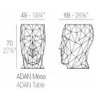 Table / Tabouret de jardin design Adan by Vondom, en polyéthylène Viadurini