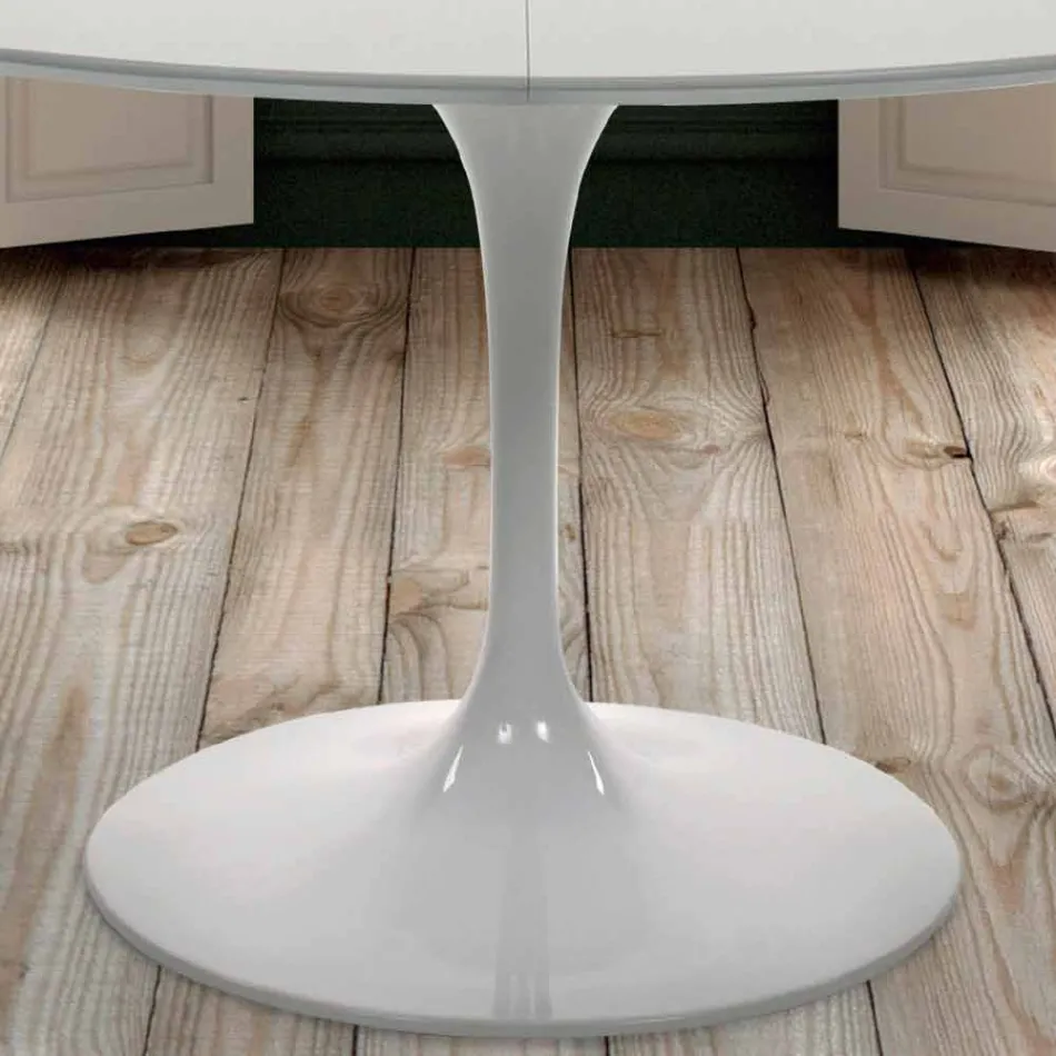 Table ronde extensible jusqu'à 170 cm en stratifié Made in Italy - Dollars Viadurini