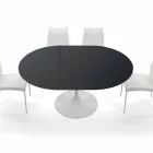 Table ronde extensible jusqu'à 170 cm en stratifié Made in Italy - Dollars Viadurini