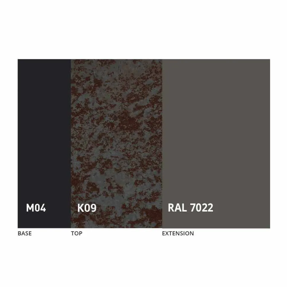 Table à manger ronde extensible jusqu'à 165 cm avec plateau en céramique - Pistolero Viadurini