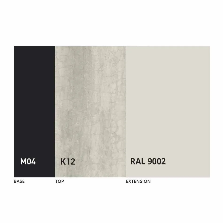 Table à manger ronde extensible jusqu'à 165 cm avec plateau en céramique - Pistolero Viadurini