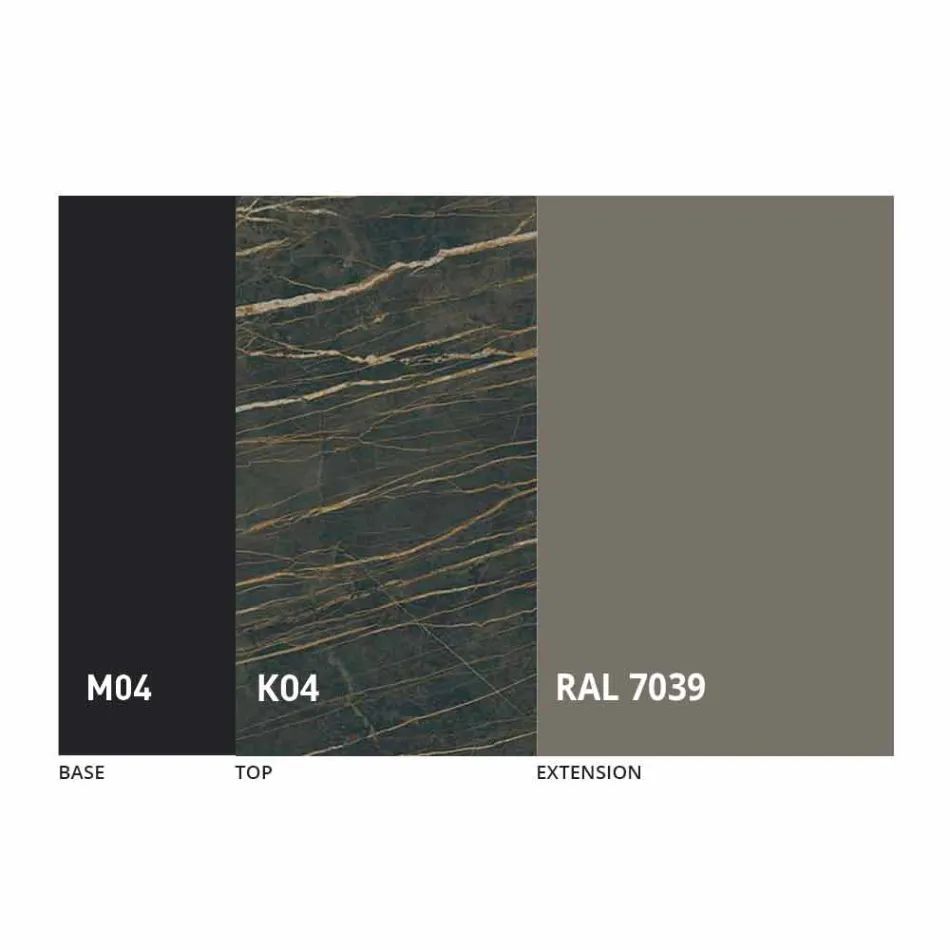 Table à manger ronde extensible jusqu'à 165 cm avec plateau en céramique - Pistolero Viadurini