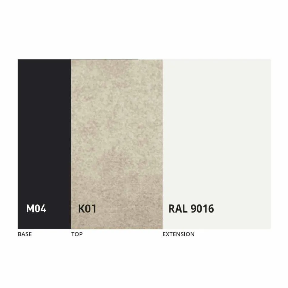 Table à manger ronde extensible jusqu'à 165 cm avec plateau en céramique - Pistolero Viadurini