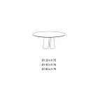 Table de salle à manger ronde avec plateau en céramique, fabriquée en Italie - Caleido Viadurini