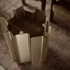 Table de salle à manger ronde en verre extra-clair, fabriquée en Italie - Duna Viadurini