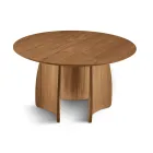 Table ronde six places en MDF, trois coloris, pieds incurvés - Argo Viadurini