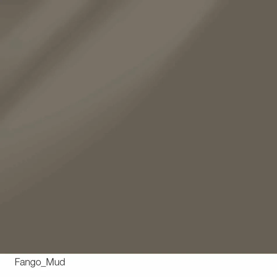 Table design ronde d.120 plateau en cristal fabriqué en Italie Cristal Viadurini