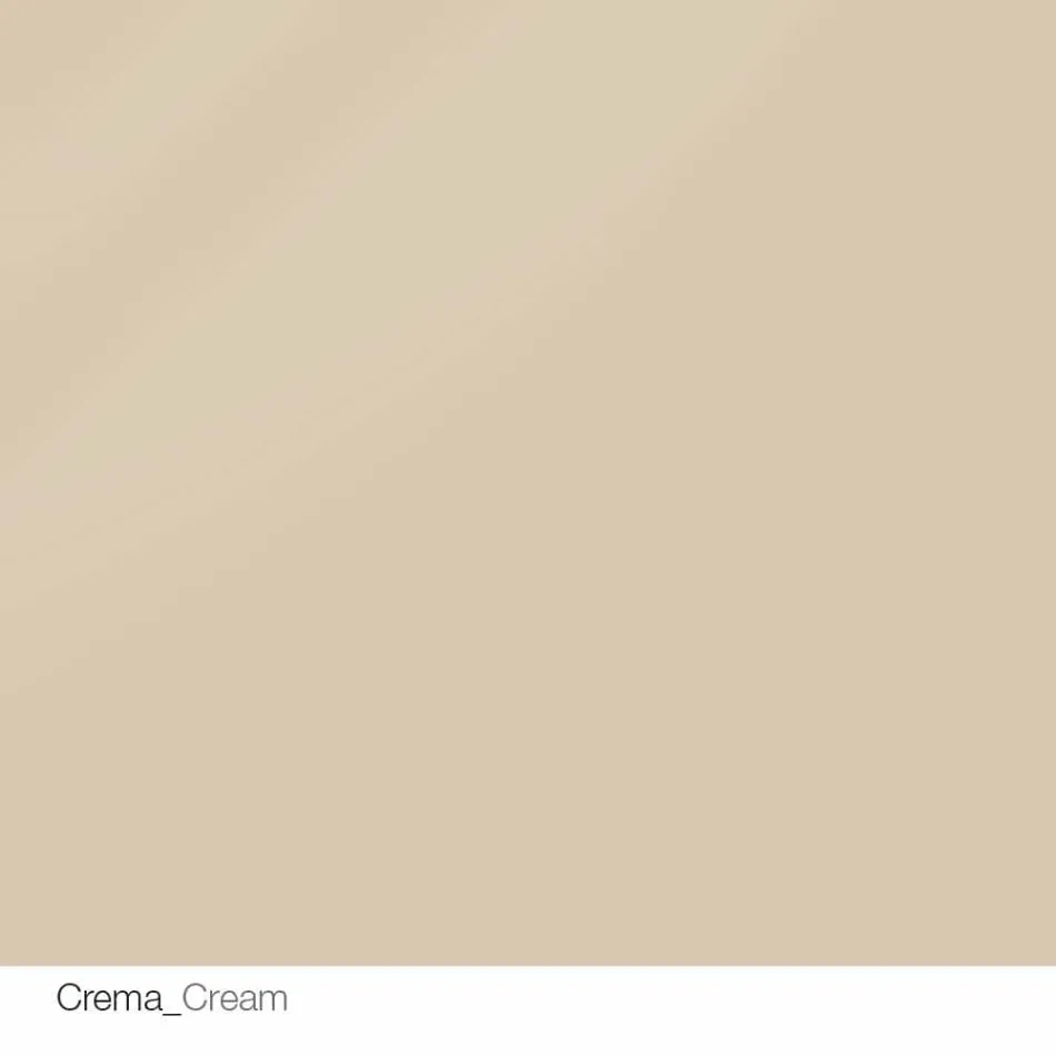 Table design ronde d.160 plateau en cristal fabriqué en Italie Cristal Viadurini