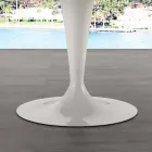 Table ronde diamètre 120 cm avec plateau en marbre de Carrare blanc Rimini Viadurini
