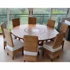 Table ronde en teck et bois massif Real Table Viadurini