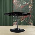 Table Tulipe Eero Saarinen H 74 avec plateau en marbre noir Marquinia Made in Italy - Scarlet