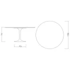 Table Tulipe Eero Saarinen H 73 en Calacatta Michelangelo Made in Italy - Scarlet Viadurini