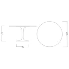 Table Tulipe Eero Saarinen H 73 en céramique Diamond Cream Made in Italy - Scarlet Viadurini