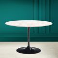 Table Tulipe Eero Saarinen H 73 en céramique Diamond Cream Made in Italy - Scarlet