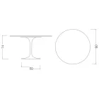 Table Tulipe Eero Saarinen H 73 en céramique Entzo Made in Italy - Scarlet Viadurini