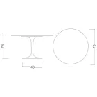 Table Tulipe Eero Saarinen H 73 en Céramique Invisible Select Made in Italy - Ecarlate Viadurini