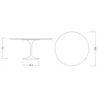 Table Tulipe Eero Saarinen H 73 en Céramique Invisible Select Made in Italy - Ecarlate Viadurini