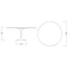 Table Tulipe Eero Saarinen H 73 en Céramique Invisible Select Made in Italy - Ecarlate Viadurini
