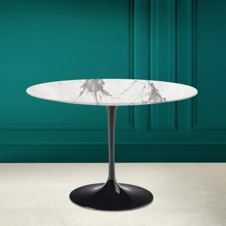 Table Tulipe Eero Saarinen H 73 en Céramique Invisible Select Made in Italy - Ecarlate Viadurini