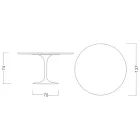 Table Tulipe Eero Saarinen H 73 en céramique Kira Made in Italy - Ecarlate Viadurini