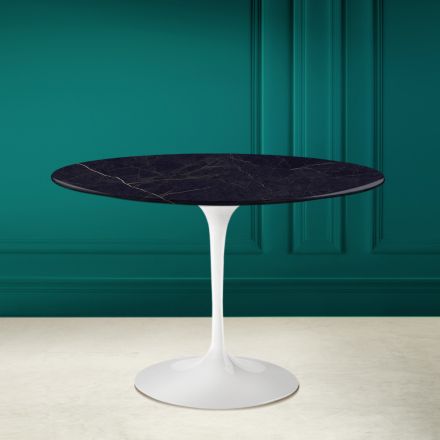 Table Tulipe Eero Saarinen H 73 en Céramique Noir Laurent Made in Italy - Scarlet Viadurini