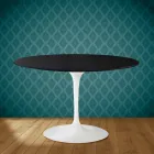 Table Tulipe Eero Saarinen H 73 en céramique Sirius Made in Italy - Ecarlate Viadurini