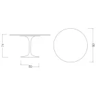 Table Tulipe Eero Saarinen H 73 en céramique Sirius Made in Italy - Ecarlate Viadurini