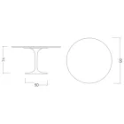 Table Tulipe Eero Saarinen H 73 en céramique Sirius Made in Italy - Ecarlate Viadurini