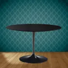 Table Tulipe Eero Saarinen H 73 en céramique Sirius Made in Italy - Ecarlate Viadurini