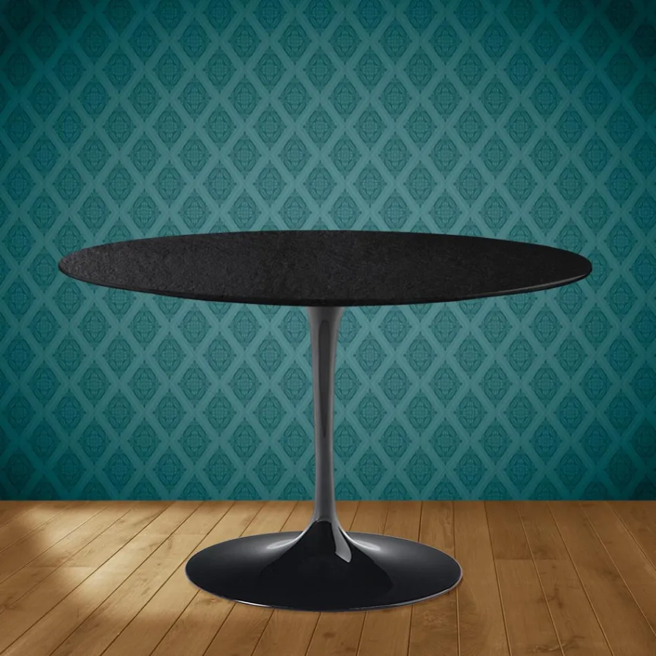 Table Tulipe Eero Saarinen H 73 en céramique Sirius Made in Italy - Ecarlate Viadurini