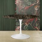 Eero Saarinen Tulip Table H 73 en Emperador Dark Marble Made in Italy Viadurini